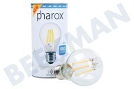 Pharox 107010  LED-Lampe geeignet für u.a. 230V 8W E27 800lm 2700K LED Standardlampe A60 Klar Dimmbare geeignet für u.a. 230V 8W E27 800lm 2700K