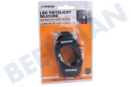 Universell 010454  LED-Fahrradbeleuchtung aus Silikon geeignet für u.a. 2 Positionen, Knopfzellenbatterien