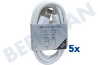 Musthavz  MHMTGCAB506WHT Musthavz to Go USB-A auf Lightning Kabel 2,0 Meter, weiß geeignet für u.a. USB-A zu Lightning