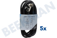 Musthavz  MHMTGCAB502BLK Musthavz to Go USB-A auf USB-C Kabel 1,0 Meter, schwarz geeignet für u.a. USB-A zu USB-C