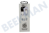 Musthavz  MHBRCABUSBALW Musthavz USB-A auf USB-C, geflochtenes Kabel 2,0 Meter 3A, geeignet für u.a. USB-A zu USB-C