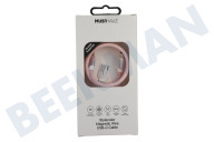 Musthavz  MHCABMSCUSBCPNK Musthavz Magnetisches USB-C-Kabel, Pink geeignet für u.a. USB-C auf USB-C