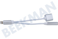 Universell  Adapterkabel Lightning-Stecker auf Lightning-Audio-Buchse geeignet für u.a. Apple-Lightning