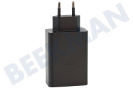 Samsung SAM-10347-PK  EP-T6530NBE Samsung Netzteil-Trio geeignet für u.a. Schwarz, USB-C x 2 USB-A