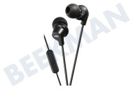 JVC HAFR15BEF  HA-FR15-B-EF In-Ear-Kopfhörer mit Mikrofon schwarz geeignet für u.a. Schwarz mit 1,2 m Kabel