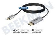 Eminent AB7875 USB Type-C zu Displayport 4K  Anschlusskabel 1,8 Meter geeignet für u.a. 4K