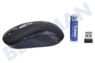 ACT AC5125 Kabellose  Maus 1600 DPI Schwarz geeignet für u.a. DPI-Schalter 1000-1200-1600
