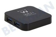 Ewent  EW1134 4-Port USB 3.1 Gen1 (USB 3.0) Hub geeignet für u.a. USB 3.1 Gen1
