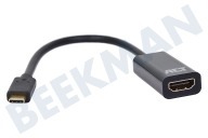 ACT  AC7305 USB-Typ-C-zu-HDMI-Konverter geeignet für u.a. Eingang USB-C-Stecker, Ausgang HDMI-Buchse