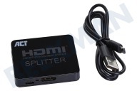 ACT  AC7835 4K HDMI-Splitter 1x2 geeignet für u.a. 4K-Auflösung 3840x2160, HDMI 1.4