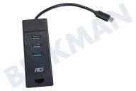 ACT AC6400 USB-C  Hub 3 Port und Ethernet geeignet für u.a. USB 3.2 Gen1 (5 Gbit/s), USB 3.1, USB 3.0 und USB 2.0