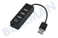 Ewent EW1123  Hub geeignet für u.a. USB 2.0 schwarz 4-Port-USB-Hub-Mini geeignet für u.a. USB 2.0 schwarz
