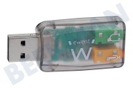 Ewent  EW3751 USB Audio Adapter geeignet für u.a. PC und Notebook