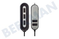 Ewent  EW1355 5 Ports USB Autoladegerät 10,8A geeignet für u.a. Autos und LKWs