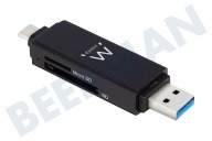 Ewent EW1075 USB3.1  Kartenleser mit Type-C und Type-A Anschluß geeignet für u.a. Type-C und Type-A Anschluß