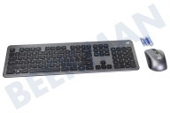 ACT  AC5710 Kabelloses Tastatur-Set USB-C/USB-A Empfänger Qwerty geeignet für u.a. kabellos