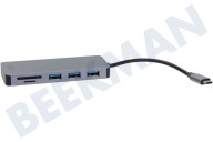 ACT  AC7050 USB-C-Hub 3.0, 3x USB-A, Kartenleser, PD geeignet für u.a. USB 3.2 Gen1