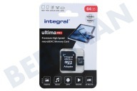 Integral INMSDX64G-100/70V30  UltimaPro High Speed Micro SDXC Klasse 10 64 GB geeignet für u.a. Micro SDHC Karte 64GB