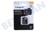Integral INSDX512G-100/80V30  V30 UltimaPro X2 SDXC-Speicherkarte 512 GB geeignet für u.a. V30 SDXC-Karte 512 GB, 100 MB / s