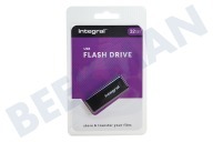 Integral INFD32GBBLK.  Speicherstick geeignet für u.a. USB 2.0 32GB USB Flash Drive Schwarz geeignet für u.a. USB 2.0