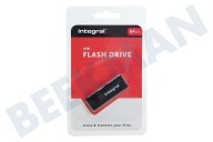 Integral INFD64GBBLK.  Speicherstick geeignet für u.a. USB 2.0 64GB USB Flash Drive Schwarz geeignet für u.a. USB 2.0