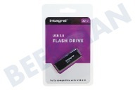 Integral INFD32GBBLK3.0  Speicherstick geeignet für u.a. USB 3.0 32GB USB Flash Drive Schwarz geeignet für u.a. USB 3.0