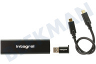 Integral INSSD500GPORT3.2SLIMX SlimXpress tragbare  SSD 500 GB geeignet für u.a. USB 3.2 Gen 2