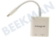 Integral  INCRSDMSD3-0-CW SD- und MicroSD-Typ-C-Kartenleser geeignet für u.a. USB 3.2 Gen-1