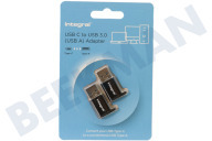 Integral  INADUSB3.0CTOATW USB C -> USB A 3.0 Adapter geeignet für u.a. USB 3.1