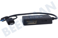 Integral INCRMULTI3.2ACR  USB 3.2 GEN1 Kartenleser USB-A / USB-C SD MSD CF MS geeignet für u.a. Micro SD, SD, Memory Stick, Compact Flash