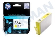HP 364 Yellow Druckerpatrone geeignet für u.a. Photosmart C5380, C6380 Nr. 364 Yellow/Gelb