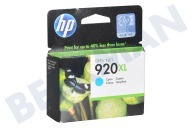 HP 920 XL Cyan Druckerpatrone geeignet für u.a. Officejet 6000, 6500 Nr. 920 XL Cyan/Blau