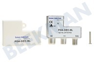 Braun Telecom A160030 POA 3 IEC-NL  Verteiler geeignet für u.a. (G)GA-Hausinstallation Radio-TV-Modem Verteiler geeignet für u.a. (G)GA-Hausinstallation