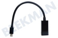 Universell  Mini Displayport zu HDMI Adapterkabel 20 cm geeignet für u.a. 0,2 Meter, schwarz