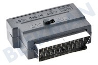 Universell  Scart-Steckeradapter Male - 3x Cinch-RCA-Buchse + S-VHS geeignet für u.a. Steckeradapter