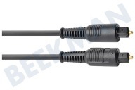 Easyfiks  Optisches Kabel Toslink Male - Toslink Male 5,0 m geeignet für u.a. 5,0 Meter, abgeschirmt, vergoldet