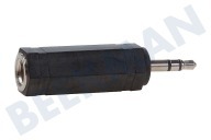 Easyfiks  Klinken-Stecker-Adapter 3,5-mm-Stecker - Contra 6.3mm Buchse geeignet für u.a. Steckeradapter
