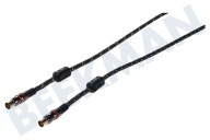 Masterfiks BMM507  Koaxial-Antennenkabel, IEC male und female, 3 Meter geeignet für u.a. 3 Meter, Dreifachisolierung, 9,5 mm mit Filter, rechteckig