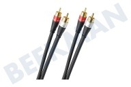Oehlbach  D1C33142 Excellence Audio Cinch-Kabel, 1 Meter geeignet für u.a. Stecker vergoldet, 1 Meter