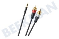 Oehlbach  D1C33190 Excellence Stereo Audio Kabel, 3,5 mm Buchse / Cinch, 1 Meter geeignet für u.a. Stecker vergoldet, 1 Meter