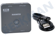 Marmitek  25008415 Umschalter 720 HDMI Switch 8K geeignet für u.a. 8K 60 Hz, 4K 120 Hz HDMI 2.1 – 2 Eingänge / 1 Ausgang