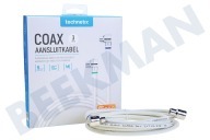 Technetix 11201520  11201510 Koaxial-Anschlusskabel 3 Meter geeignet für u.a. 4K Ultra HD