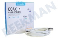 Technetix  11201530 Koaxial-Anschlusskabel 5 Meter geeignet für u.a. 4K Ultra HD