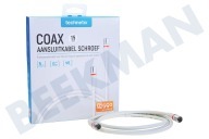Technetix  11200490 Koaxial-Anschlusskabel Schraube 1.5m geeignet für u.a. 4K Ultra HD