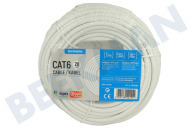 Technetix 19012494  CAT6-IH-20M Installationskabel Cat6 Weiß 20 Meter geeignet für u.a. Geschwindigkeit bis zu 10 Gbit/s