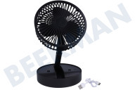 Benson 014539  Ventilator Wiederaufladbar, faltbar, schwarz