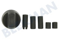 Pelgrim Ofen-Mikrowelle Knopf geeignet für u.a. Inkl.  Adapter für Backofen, Herd, Kochplatte, schwarz geeignet für u.a. Inkl.  Adapter