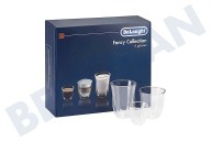 DeLonghi 5513284451 DLSC302  Tassen geeignet für u.a. Set 6 Gläser, 2x Espresso, 2x Cappuccino, 2x Latte Macchiato Fancy Kollektion geeignet für u.a. Set 6 Gläser, 2x Espresso, 2x Cappuccino, 2x Latte Macchiato