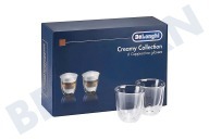 DeLonghi 5513296661 DLSC301 Espresso Tassen geeignet für u.a. Set, 6 Capuccinogläser Creamy Kollektion geeignet für u.a. Set, 6 Capuccinogläser
