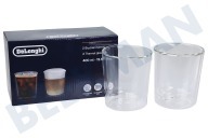 DeLonghi AS00001402 Kaffeeautomat DLSC318 Thermisches doppelwandiges Gläser-Set geeignet für u.a. Heiße und kalte Getränke